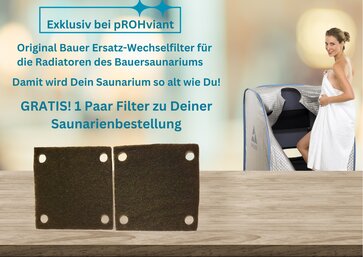BAUER Saunarium - Das Original - Infrarotsauna  entspannt + GRATIS Ersatzfilter!