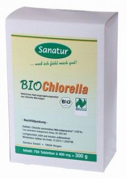 Chlorellatabletten von Sanatur, 750 Stck, Bioqualitt,  Nachfllpack