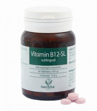 Vitamin B12 SL - 60 Lutschtabletten - hohe Bioverfügbarkeit