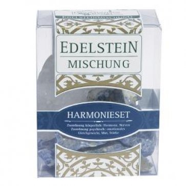 Edelstein-Harmonieset, (Sodalith und Bergkristallspitzen)