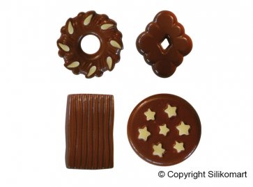 Pralinenförmchen aus Silikon Motiv Biscuits