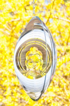 Wunderschönes Buddha - Mobile aus Edelstahl, 25,4cm
