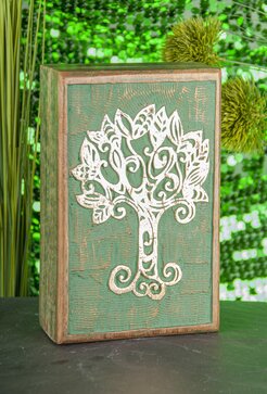 Keltischer Lebensbaum Holzbox - zauberhaft schön