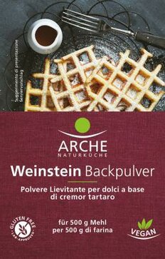 Weinstein Backpulver, vegan von Arche, 3x18g Päckchen