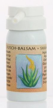 Aloe Vera Duschbalsam / Shampoo, ohne Konservierungsstoffe, Probe, Reisepackung, 30 ml